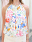 Alice Abstract Sleeveless Halter Top