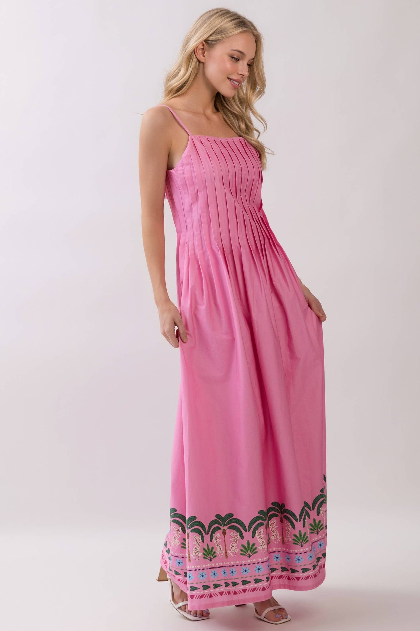 Pleated Maxi Dress