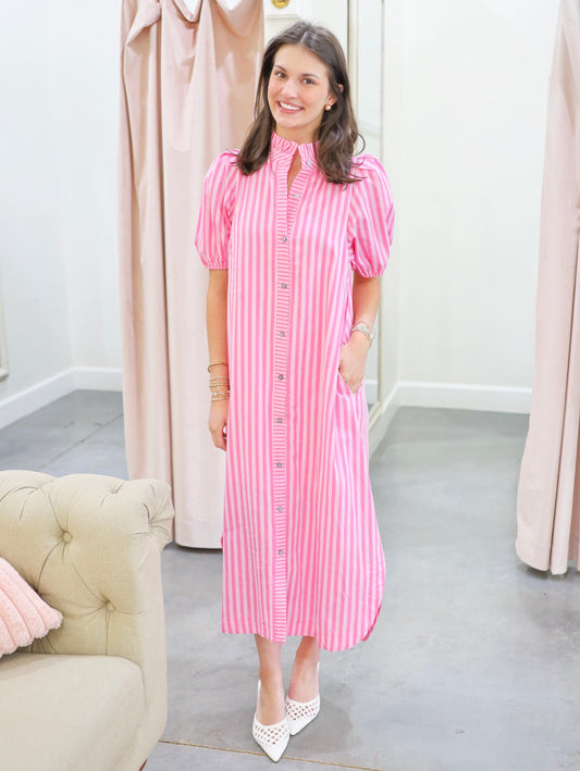 Matilda Striped Midi Dress