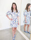 Collared Floral Chambray Dress