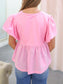 Brenna Lace Embroidered Baby Doll Top
