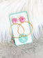 Glitter Top Round Hoops