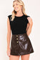 Dana Faux Leather Skort