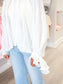 Pleated Ruffle Top