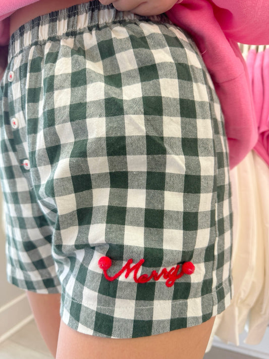 Gingham Merry Shorts