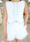 Embroidered Seaside Gauze Shorts