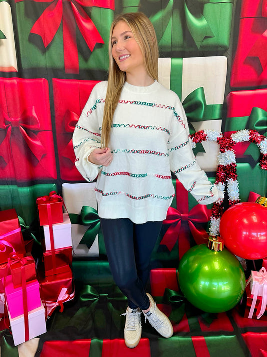 Multi Color Striped Sweater