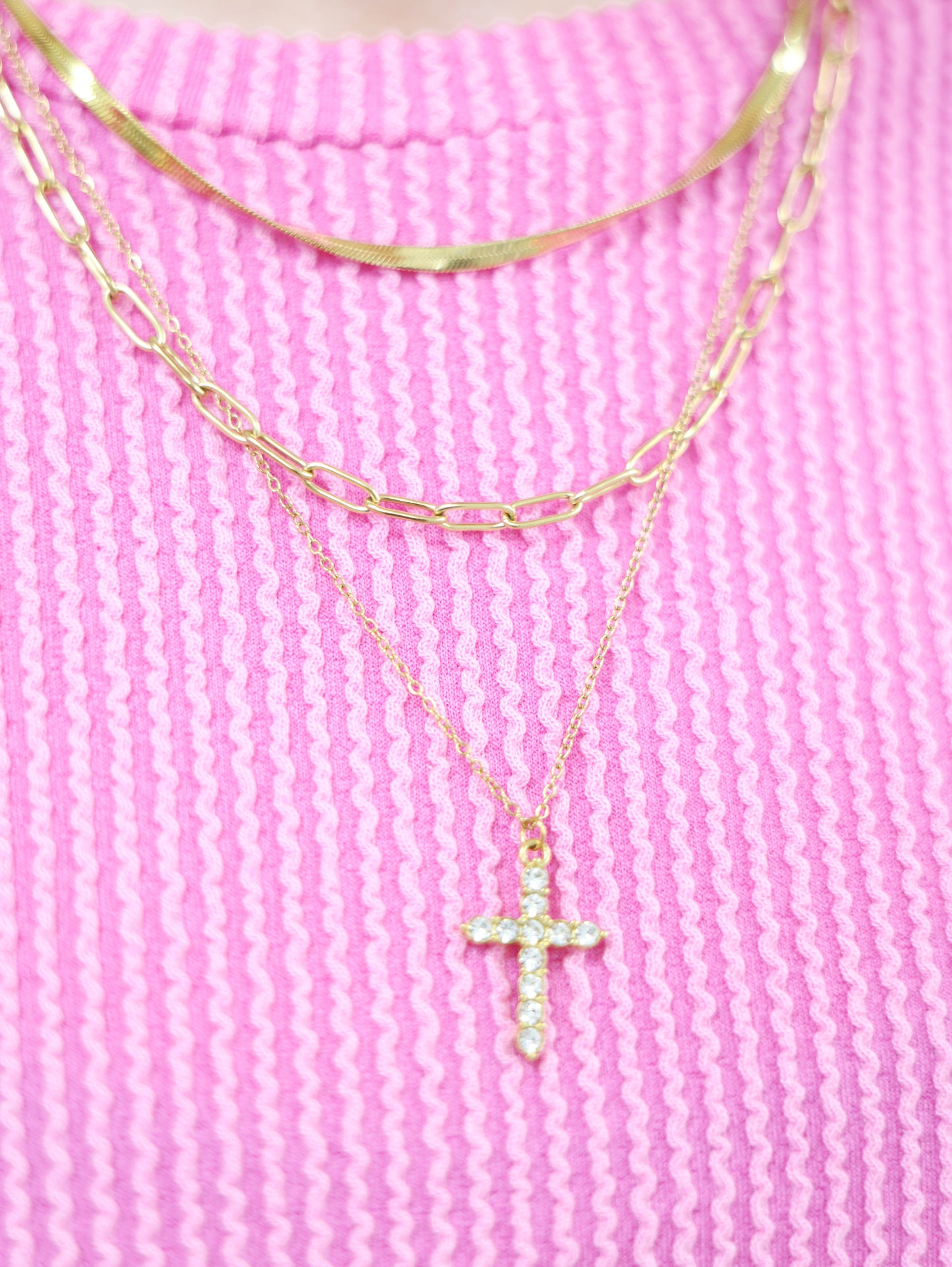 Cross Layered Necklace