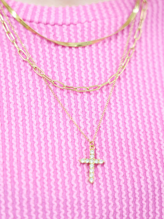 Cross Layered Necklace