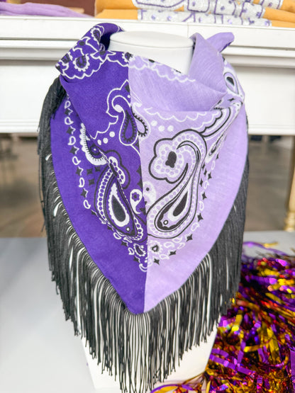Sadie Black Fringe Bandana