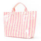Striped Vinyl Tote Bags