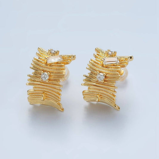 C-Shaped Hoop Earrings
