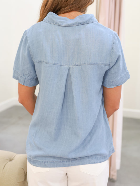Kylie Chambray Tunic Top