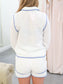 Abigail Contrast Trim Top & Short Set