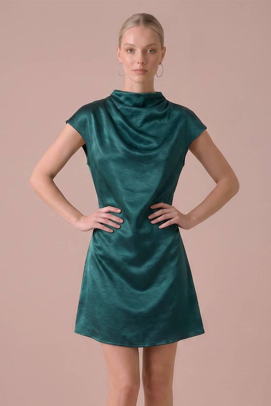 Lindsay Cowl Neck Mini Dress