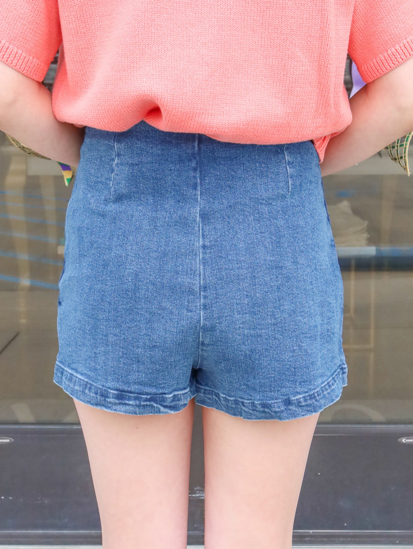 Washed Denim Skort