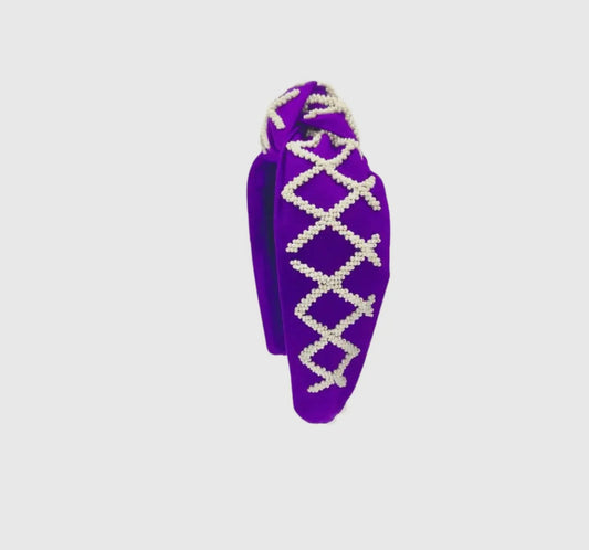 Beaded Criss Cross Headband