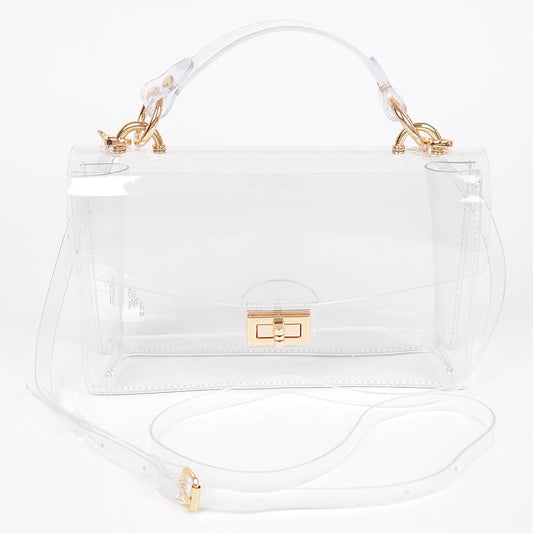 Metal Studded Clear Bag