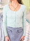 Floral Embroidered Ribbed Cardigan