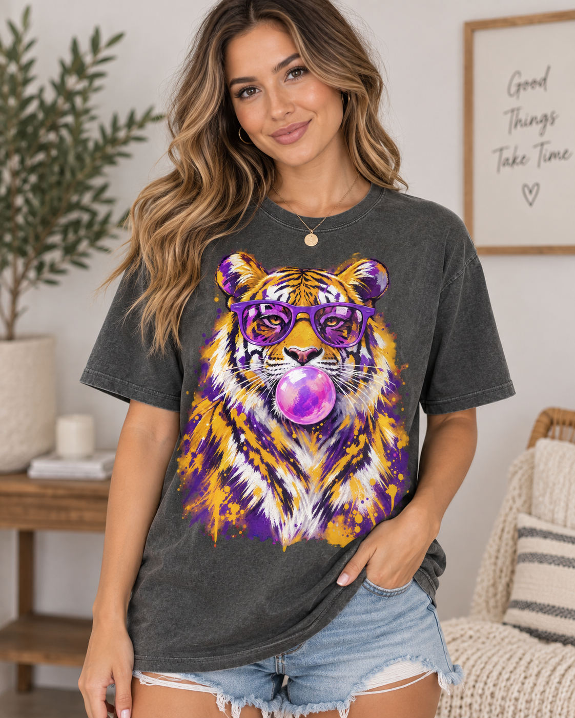 Bubblegum Tiger Graphic Tee