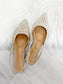 Linen Sling Back Flats
