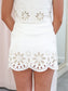 Floral Cut Out Top and Skirt Set