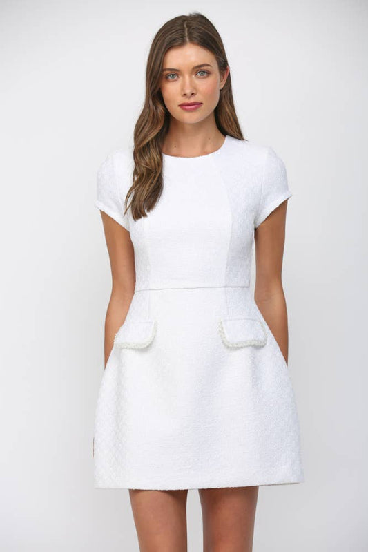 Carey Tweed Mini Dress