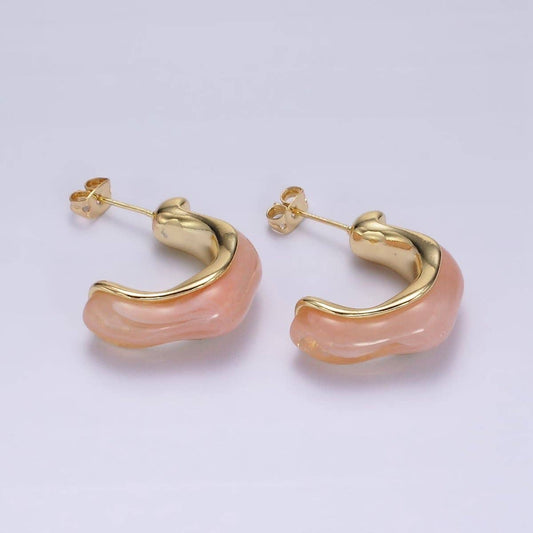 Resin Hoop Earrings