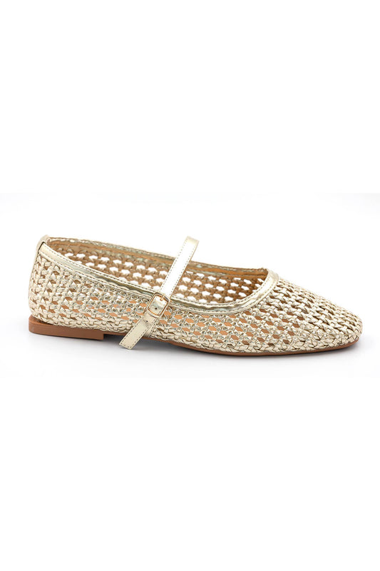 Iggy Woven Mary Jane Flats