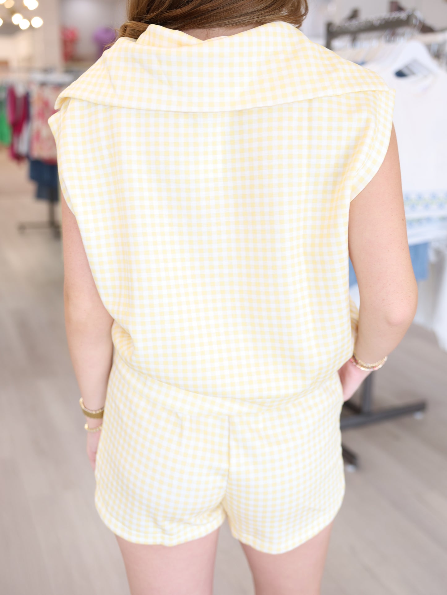 Brooke Gingham Top & Short Set