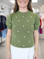 Polka Dot Embroidered Sweater