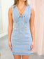 Denim Front Tie Mini Dress