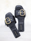 Wide Band Slide with Buckle