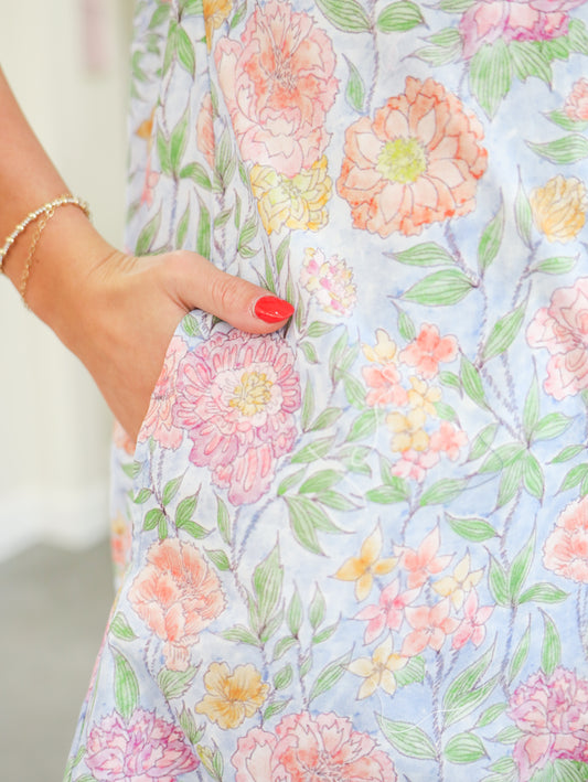 Floral Collared Mini Dress