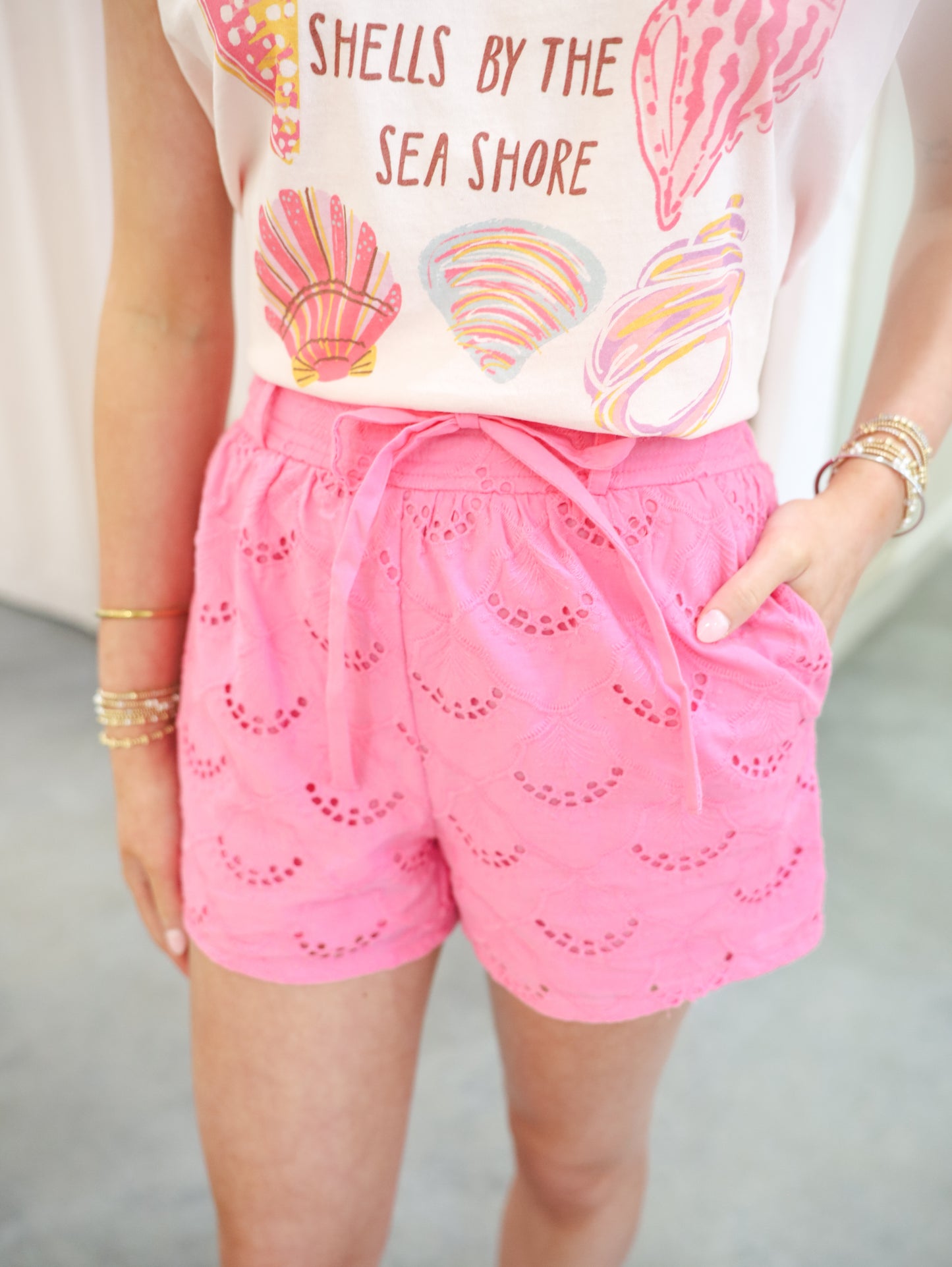 Sawyer Eyelet Tie Shorts
