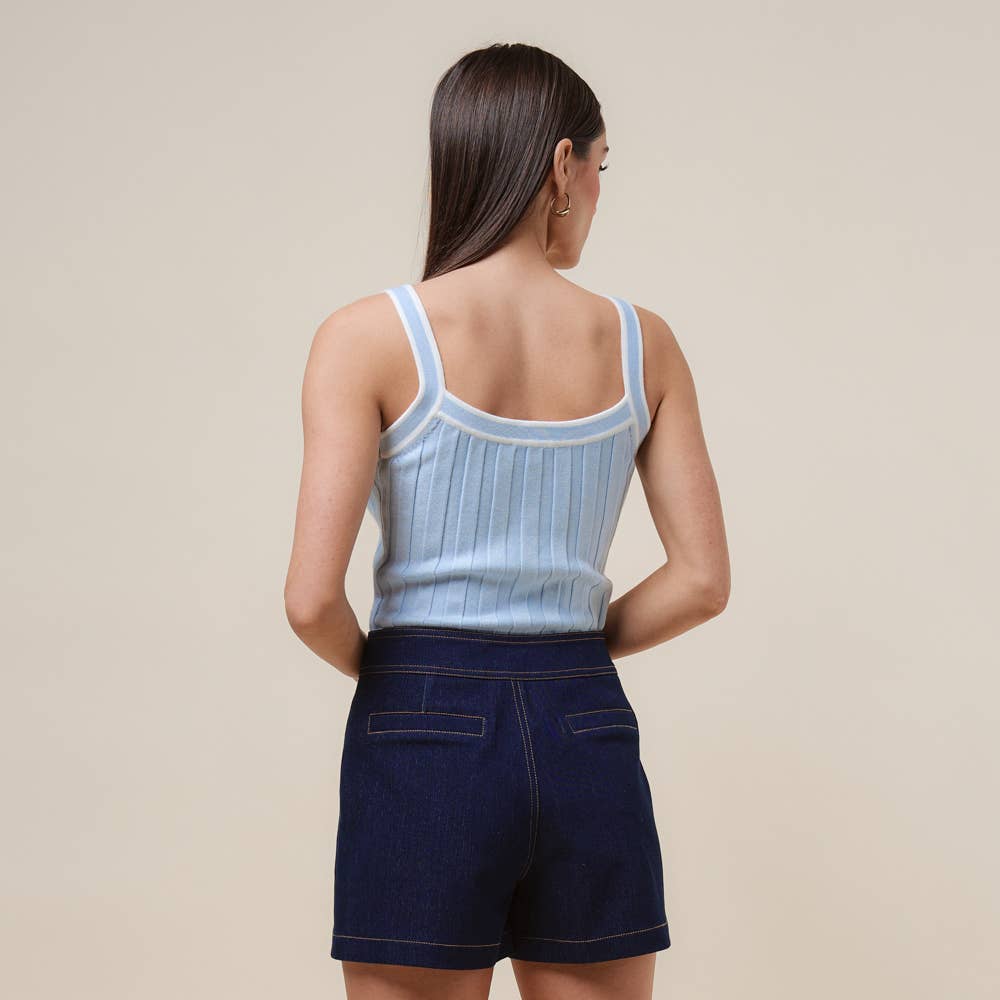Jolie Braided Denim Shorts