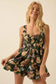 Floral Jacquard Tapestry Fit-And-Flare Romper