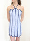 Contrast Piping Halter Dress