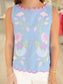 Anne Floral Scalloped Tank