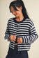 Heather Striped Cardigan Sweater