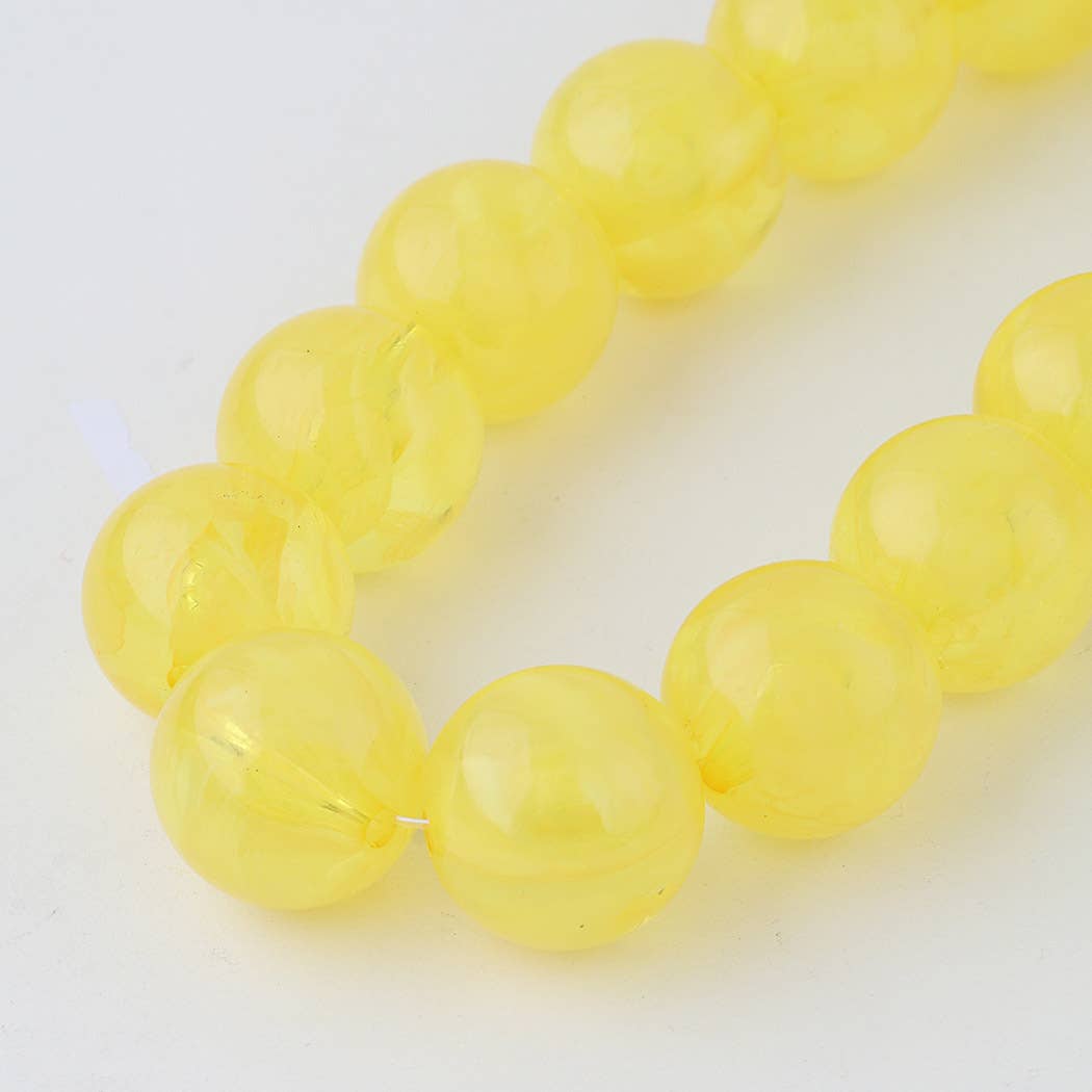 Chunky Marbled Bead Necklace