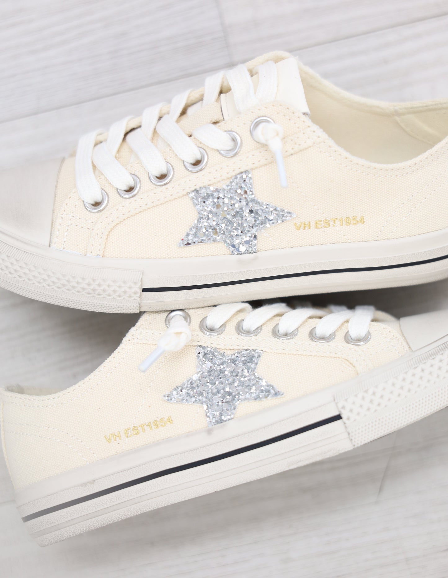 Off White Canvas Sneakers