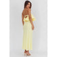 Georgie Ruffle Overlay Strapless Maxi Dress