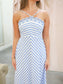 Aubrey Striped Halter Neck Maxi Dress