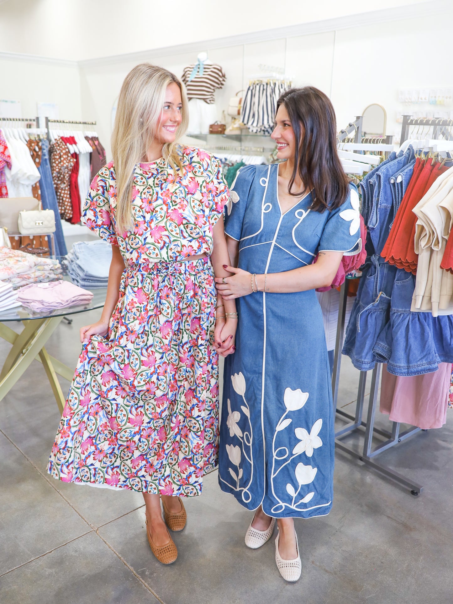 Katherine Floral Appliqué Dress