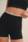 Contrast Binding Biker Shorts