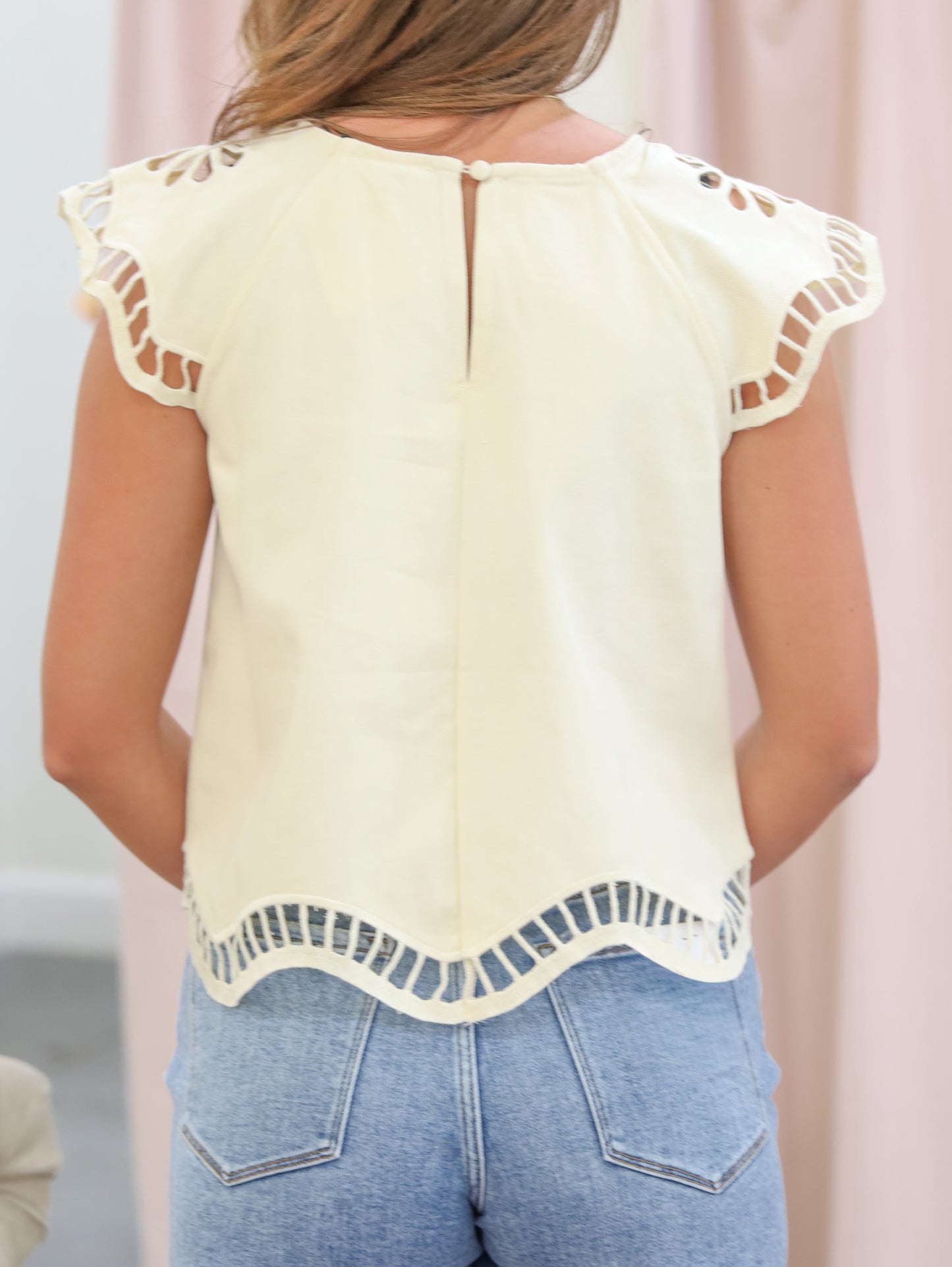 Charlie Cut Out Cap Sleeve Top