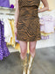 Mikelyn Tiger Print Wrap Skort