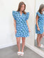 Audrey Floral Flutter Sleeve Mini Dress