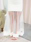Sheer Skirt Panel Strapless Dress